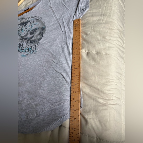 Harley Davidson women’s grey t-shirt skull studded size XL - Picture 4 of 7